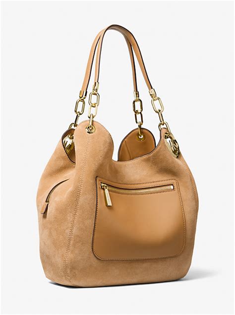 suede michael kors 2016|lillie large suede shoulder bag.